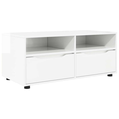 TV Cabinet High Gloss White 100 x 48 x 43 cm Engineered Wood
