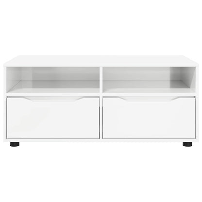 TV Cabinet High Gloss White 100 x 48 x 43 cm Engineered Wood