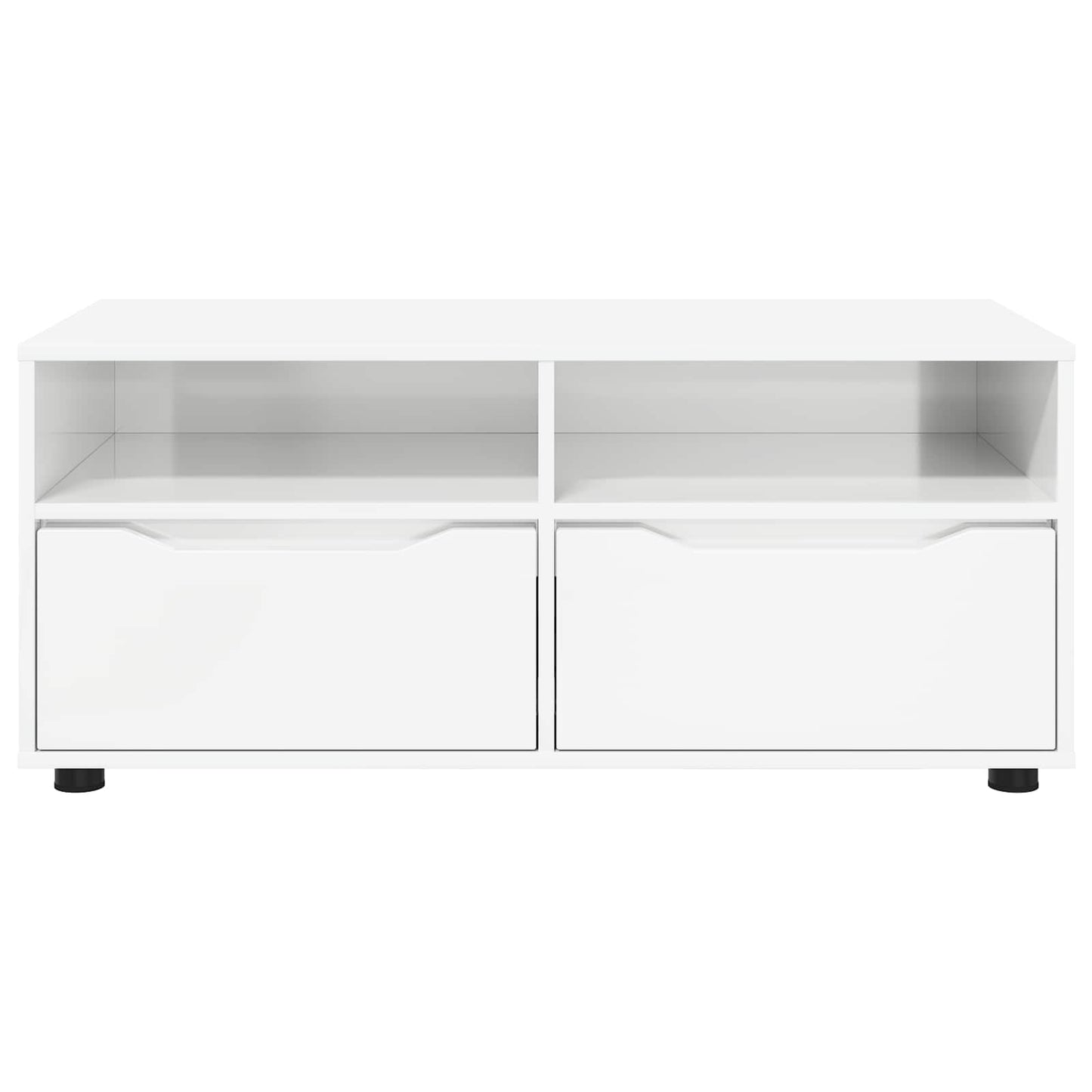 TV Cabinet 100 x 48 x 43 cm High Gloss White Engineered Wood