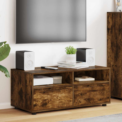 TV Cabinet Smoked Oak 100 x 48 x 43 cm Engineered Wood