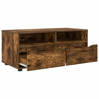 TV Cabinet Smoked Oak 100 x 48 x 43 cm Engineered Wood