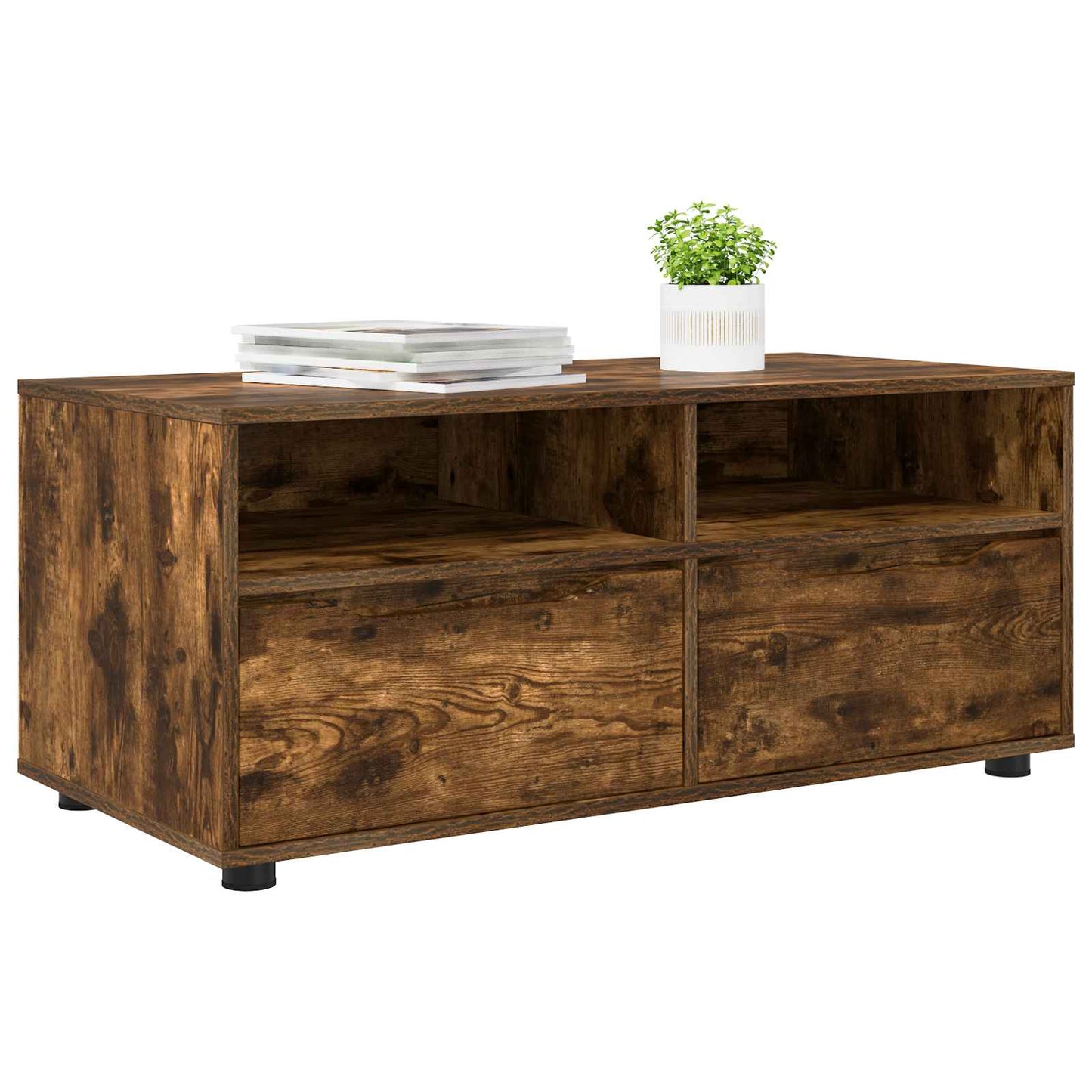 TV Cabinet 100 x 48 x 43 cm Smoked Oak Engineered Wood