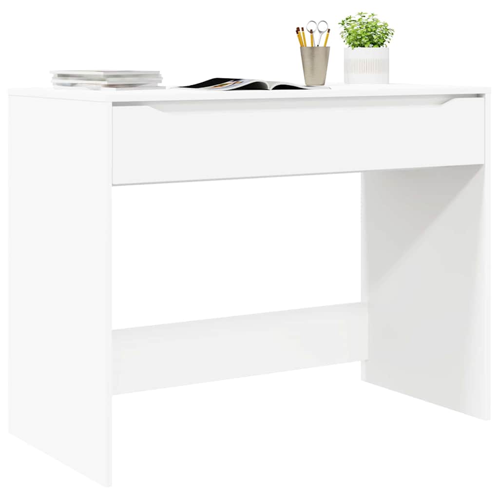 Desk with Drawer White 100 x 50 x 78 cm Engineered Wood