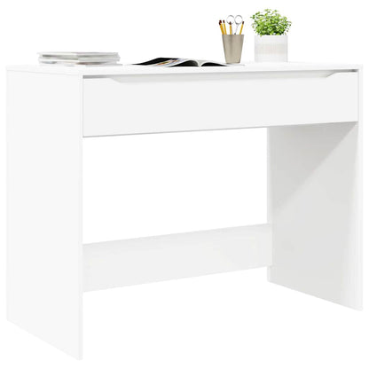 Desk with Drawer White 100 x 50 x 78 cm Engineered Wood