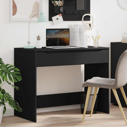 Desk with Drawer Black 100 x 50 x 78 cm Engineered Wood
