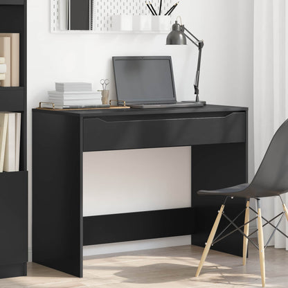 Desk with Drawer Black 100 x 50 x 78 cm Engineered Wood