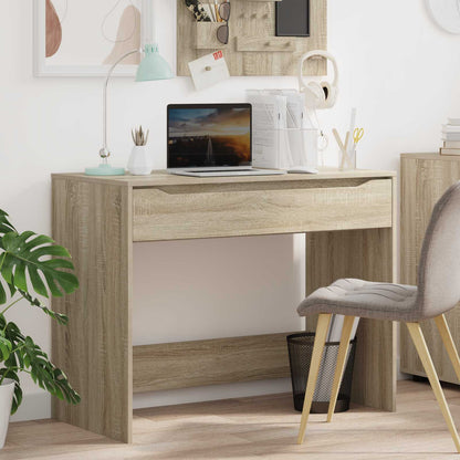 Desk with Drawer Sonoma Oak 100 x 50 x 78 cm Engineered Wood
