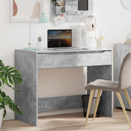 Desk with Drawer Concrete Grey 100 x 50 x 78 cm Engineered Wood