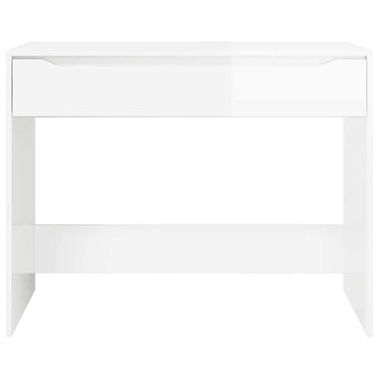 Desk High Gloss White 100 x 50 x 78 cm Engineered Wood