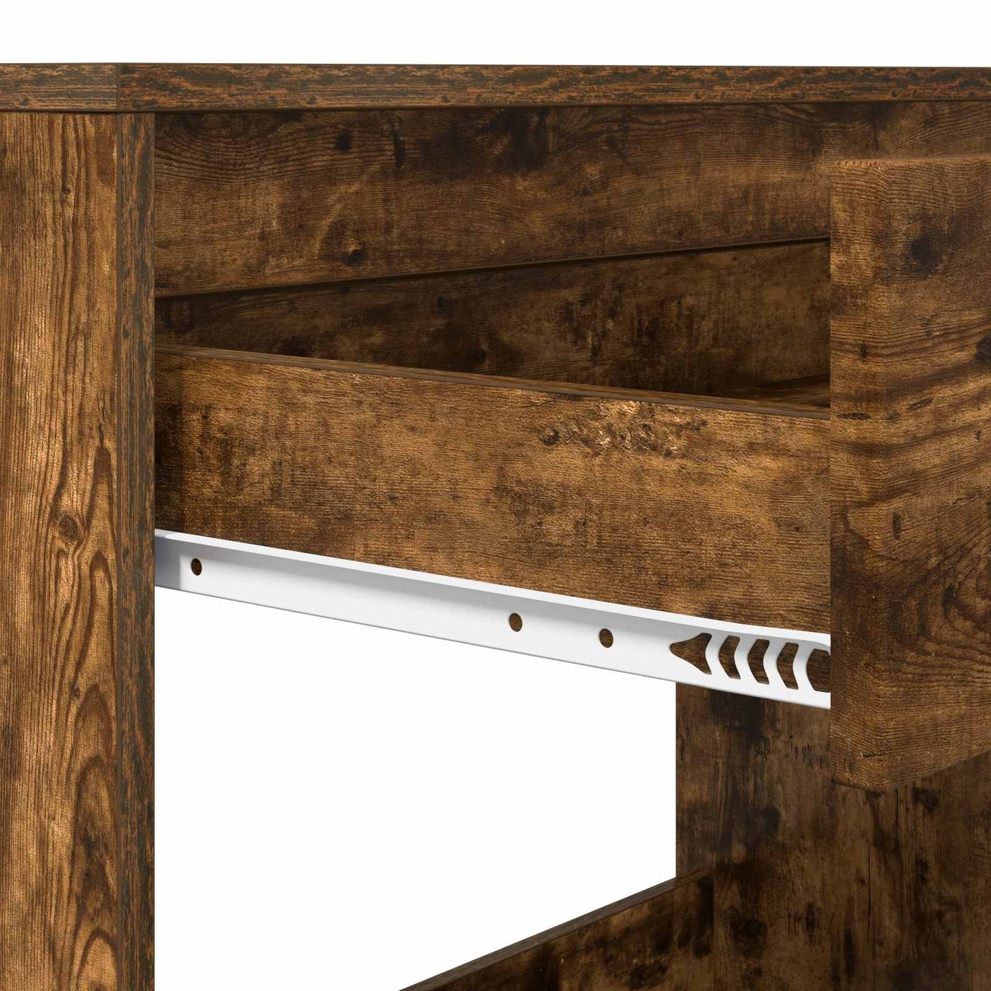 Desk with Drawer Smoked Oak 100 x 50 x 78 cm Engineered Wood