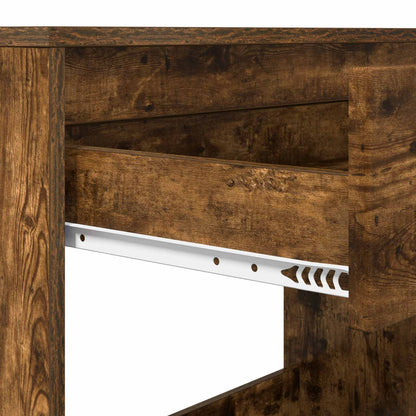 Desk with Drawer Smoked Oak 100 x 50 x 78 cm Engineered Wood