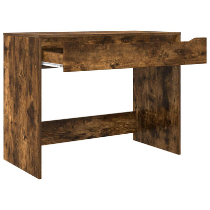 Desk with Drawer Smoked Oak 100 x 50 x 78 cm Engineered Wood