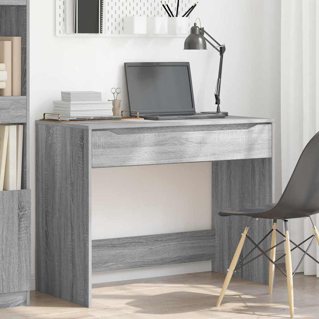 Desk with Drawer Grey Sonoma 100 x 50 x 78 cm Engineered Wood