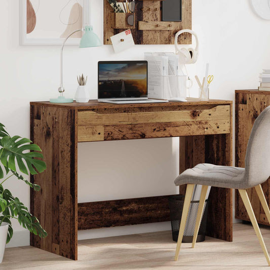 Desk with Drawer Old Wood 100 x 50 x 78 cm Engineered Wood