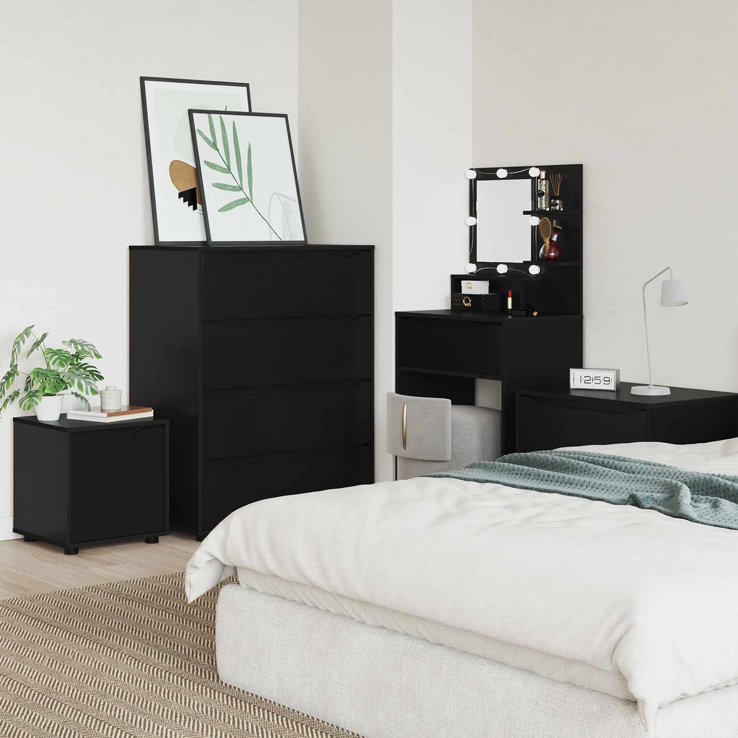 Bathroom Cabinet Black 40.5 x 40 x 44 cm Engineered Wood