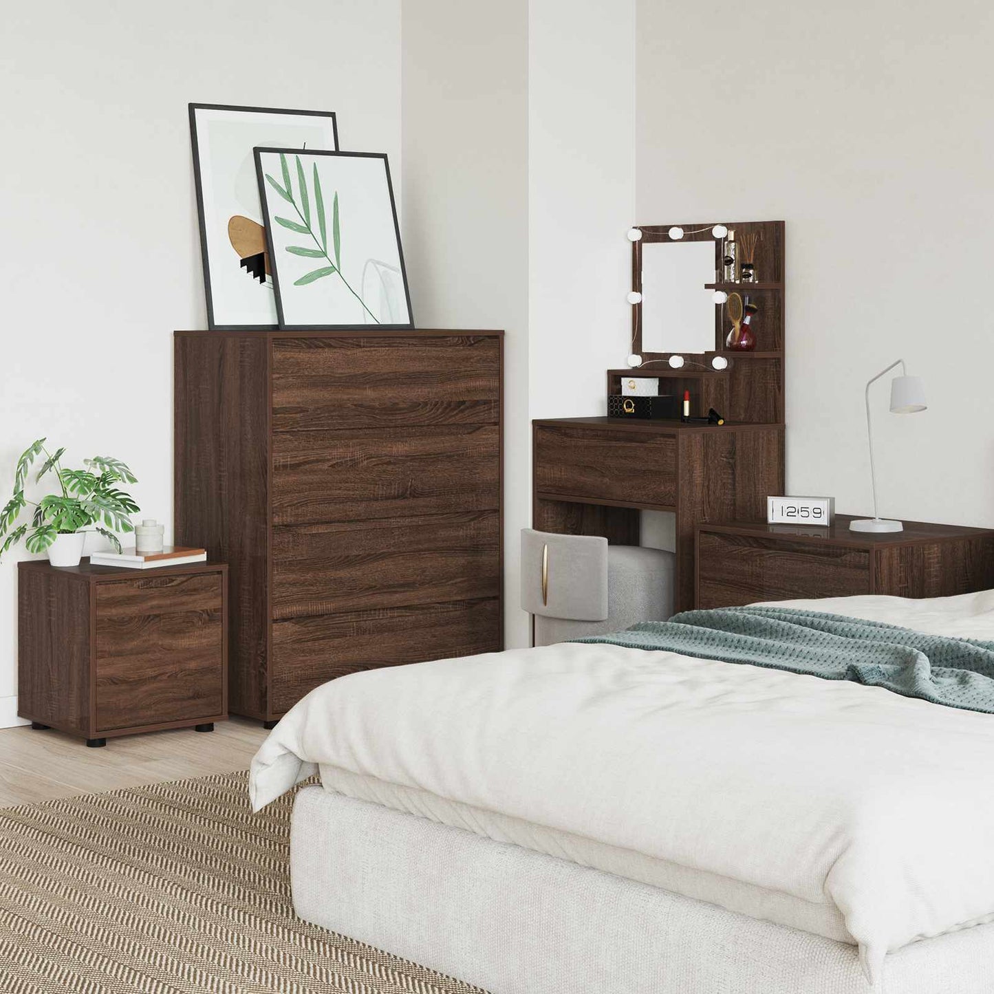 Bathroom Cabinet Brown Oak 40.5 x 40 x 44 cm Engineered Wood