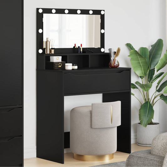 Bedroom Dressing Tables Black 80 x 39.6 x 135 cm