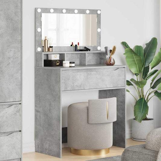 Bedroom Dressing Tables Concrete Grey 80 x 39.6 x 135 cm