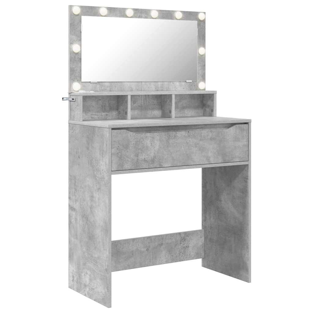 Bedroom Dressing Tables Concrete Grey 80 x 39.6 x 135 cm