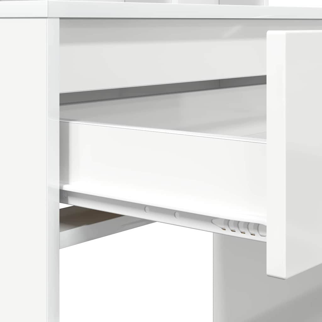 Bedroom Dressing Tables High Gloss White 80 x 39.6 x 135 cm