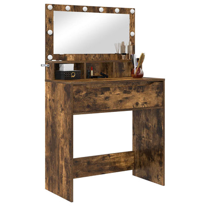 Bedroom Dressing Tables Smoked Oak 80 x 39.6 x 135 cm