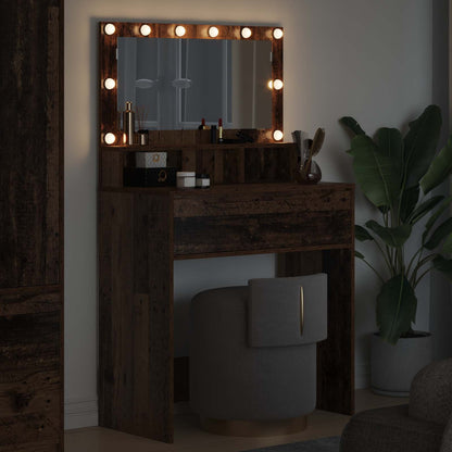 Bedroom Dressing Tables with Drawer Old Wood 80 x 39.6 x 135 cm