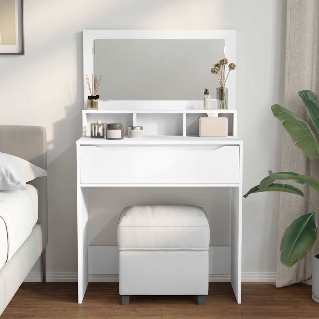 Bedroom Dressing Tables with Drawer White 80 x 39.6 x 135 cm