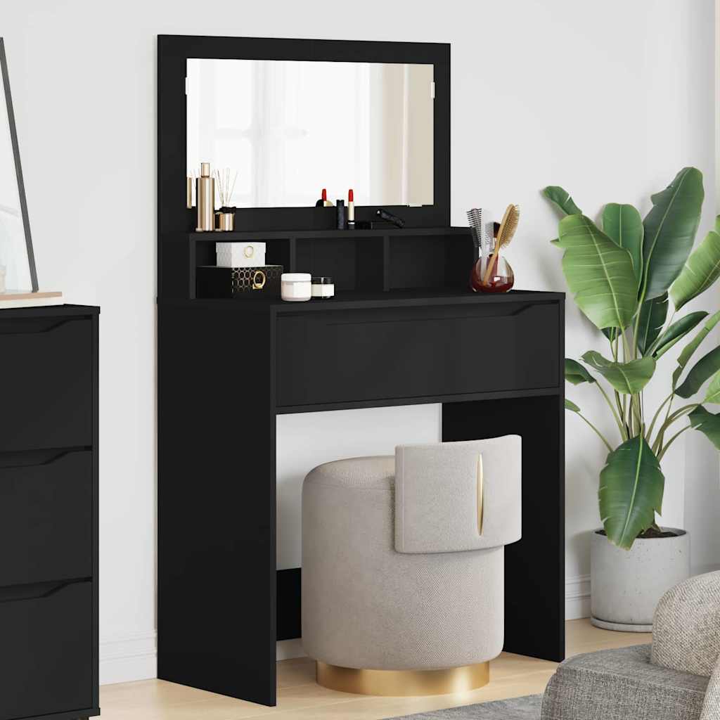 Bedroom Dressing Tables with Drawer Black 80 x 39.6 x 135 cm