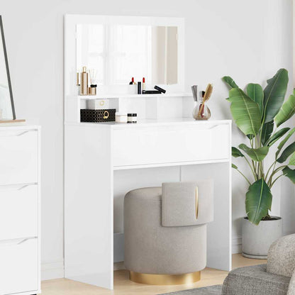 Bedroom Dressing Tables High Gloss White 80 x 39.6 x 135 cm