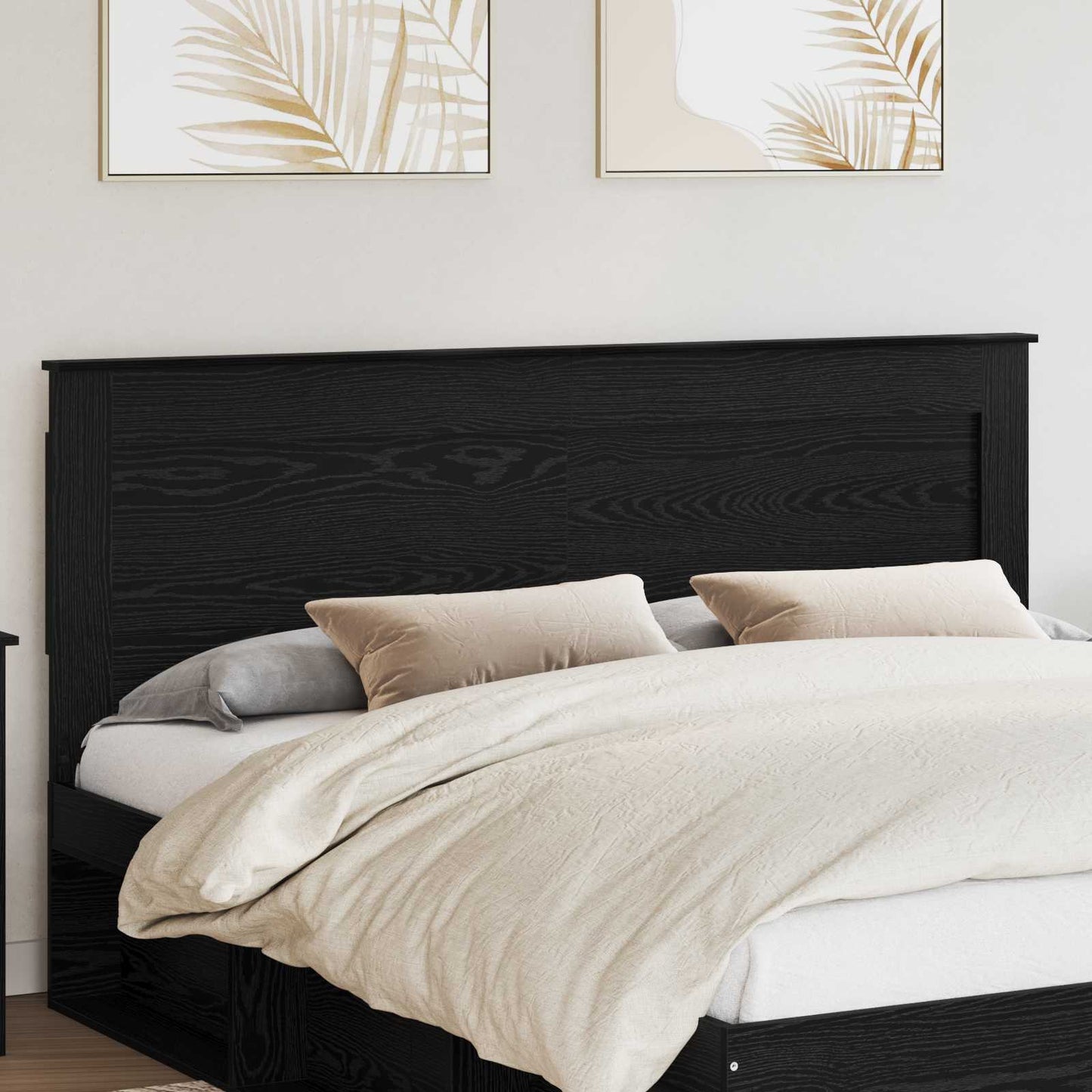 Headboard Black Oak Engineered Wood