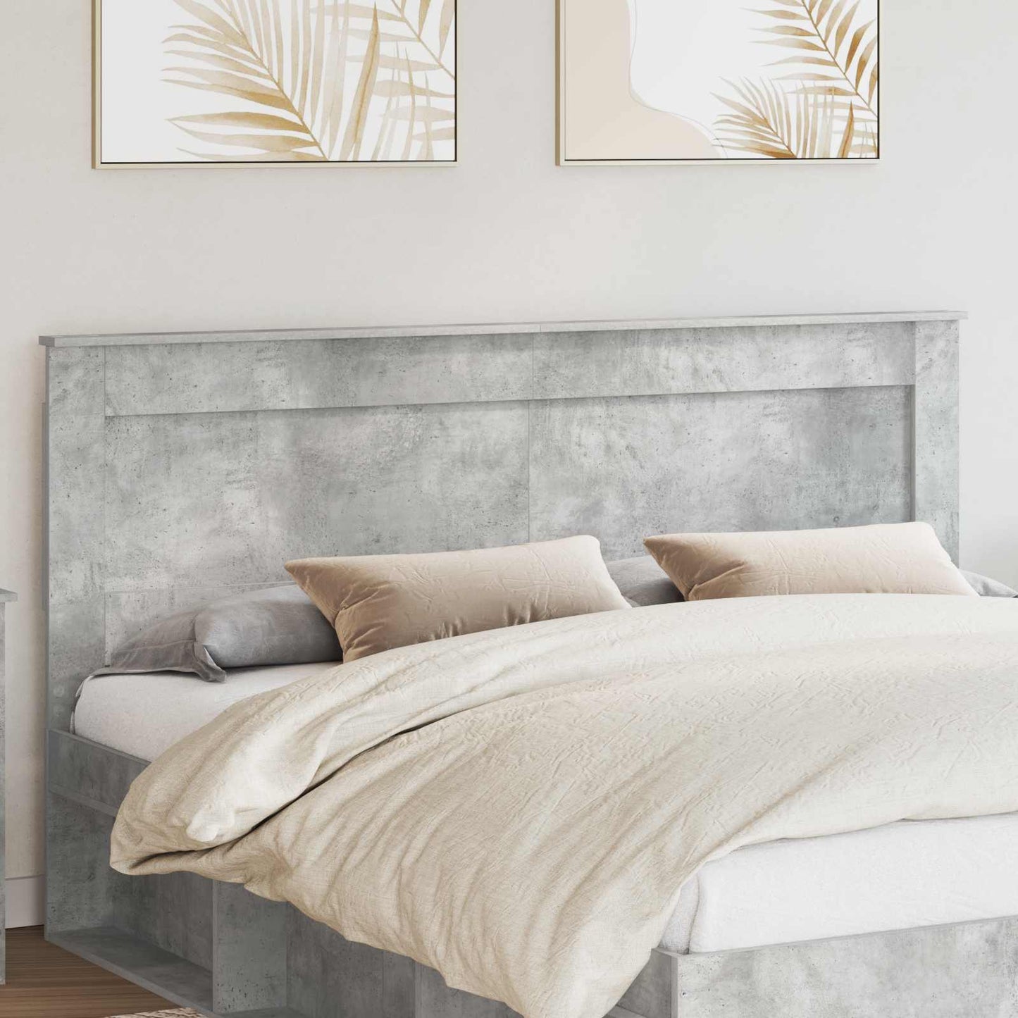 Headboard Concrete Grey Engineered Wood