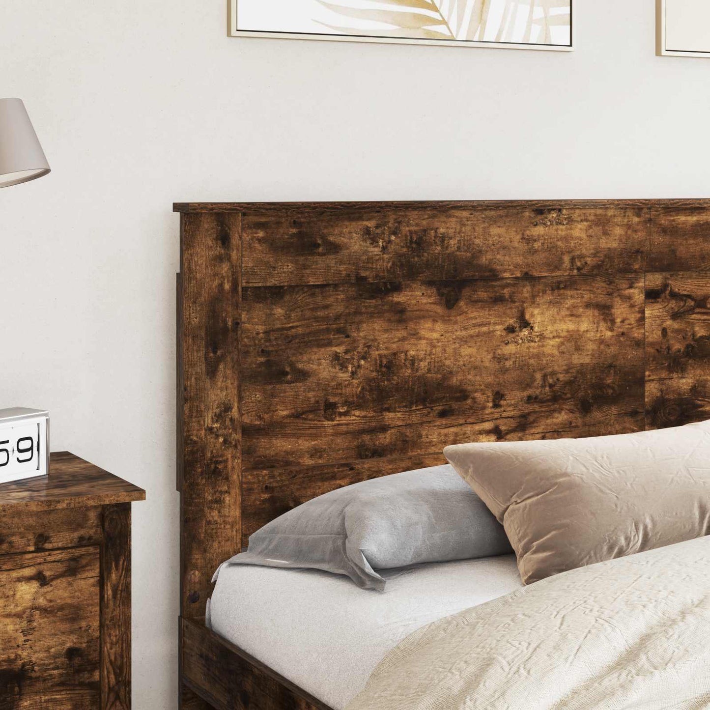 Headboard Smoked Oak Engineered Wood