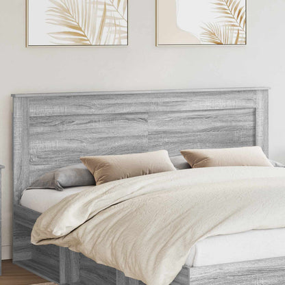 Headboard with Headboard Grey Sonoma 200 cm Engineered Wood