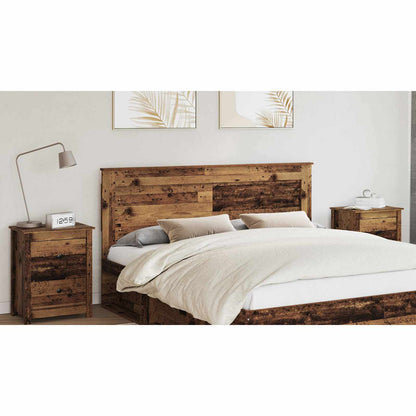 Headboard with Headboard Old Wood 200 cm Engineered Wood