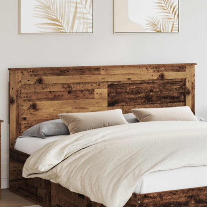 Headboard with Headboard Old Wood 200 cm Engineered Wood