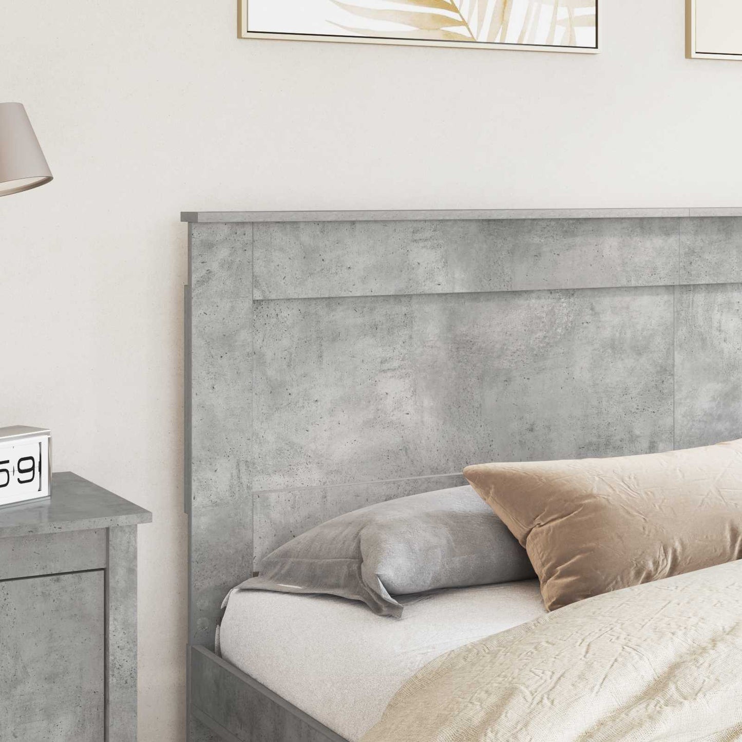 Headboard Concrete Grey Engineered Wood
