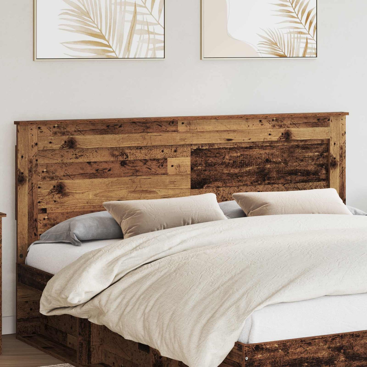 Headboard with Headboard Old Wood 180 cm Engineered Wood
