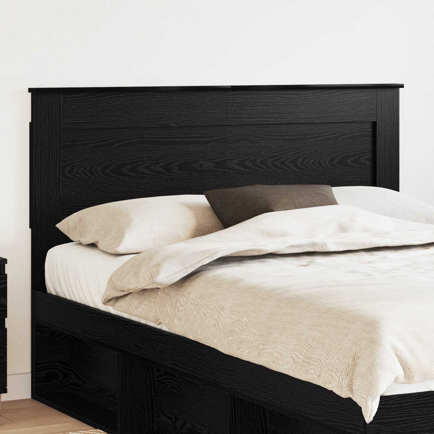Headboard Black Oak Engineered Wood