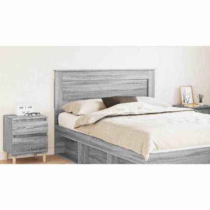 Headboard with Headboard Grey Sonoma 140 cm Engineered Wood