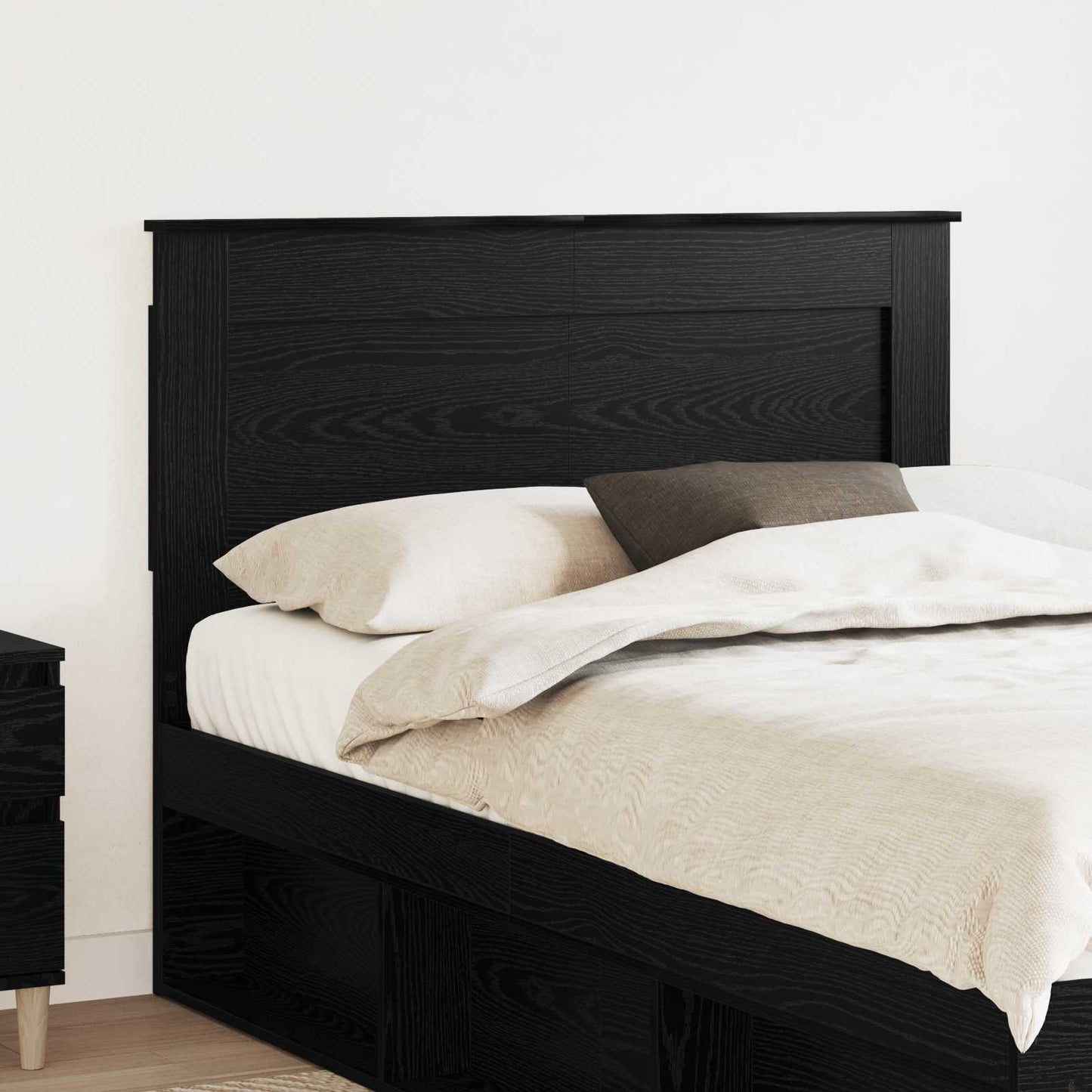 Headboard Black Oak Engineered Wood