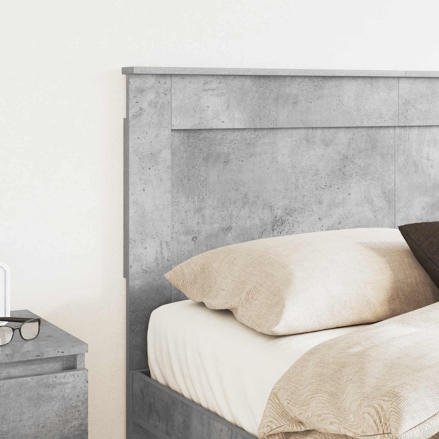 Headboard Concrete Grey Engineered Wood
