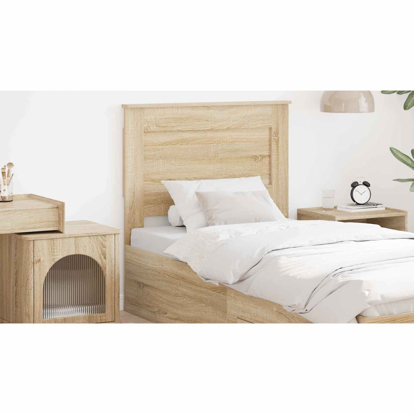 Headboard with Headboard Sonoma Oak 100 cm Engineered Wood