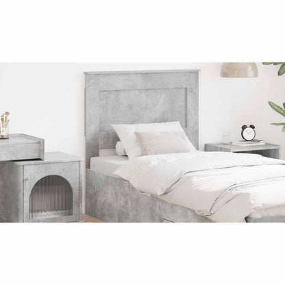 Headboard with Headboard Concrete Grey 100 cm Engineered Wood