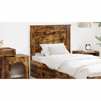 Headboard with Headboard Smoked Oak 100 cm Engineered Wood