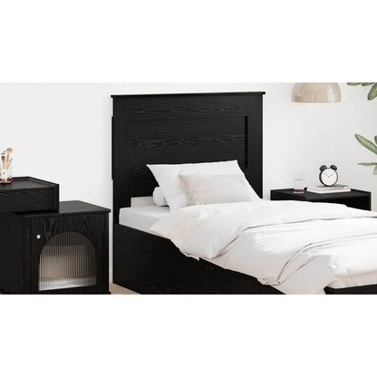 Headboard with Headboard Black Oak 90 cm Engineered Wood