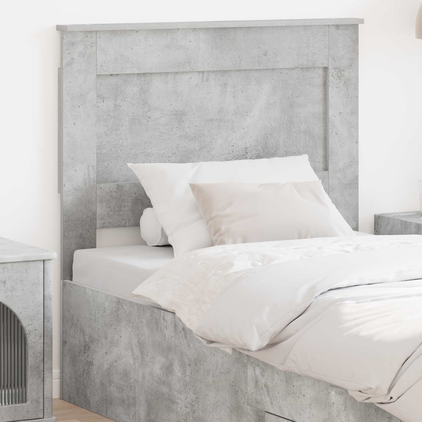Headboard Concrete Grey Engineered Wood