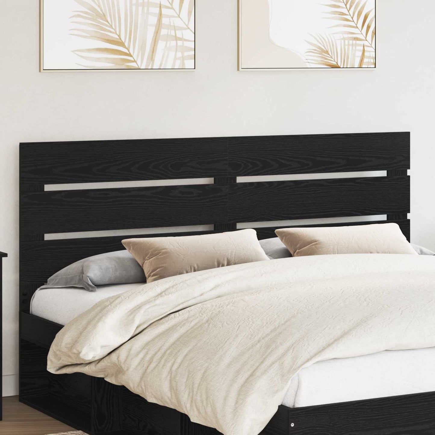 Headboard Black Oak Engineered Wood