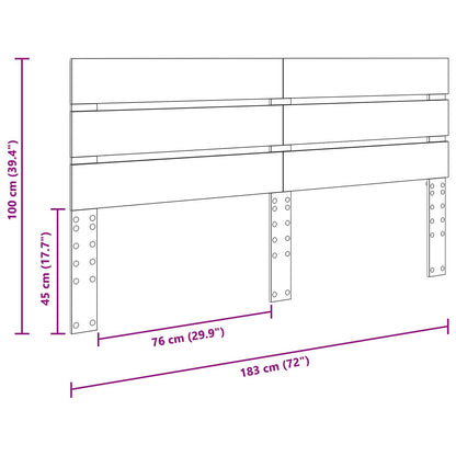 Headboard Black Oak Engineered Wood