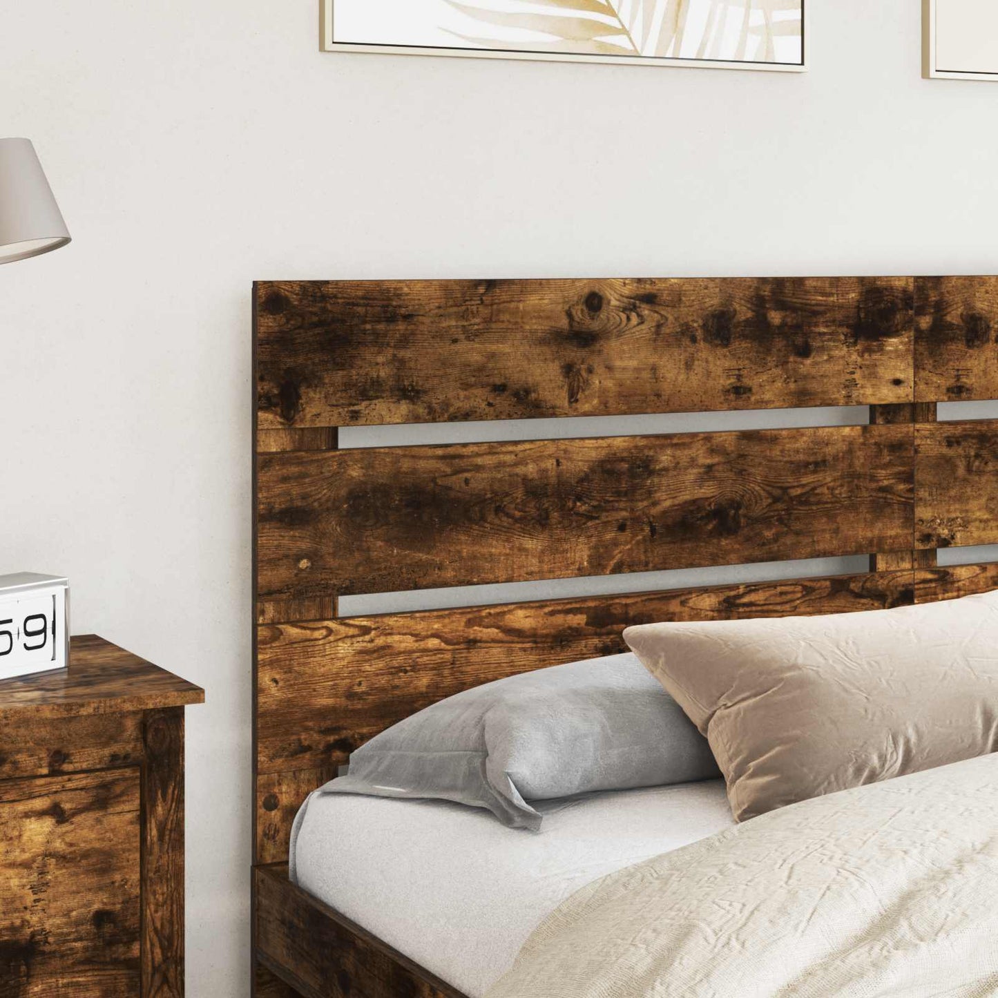 Headboard Smoked Oak Engineered Wood