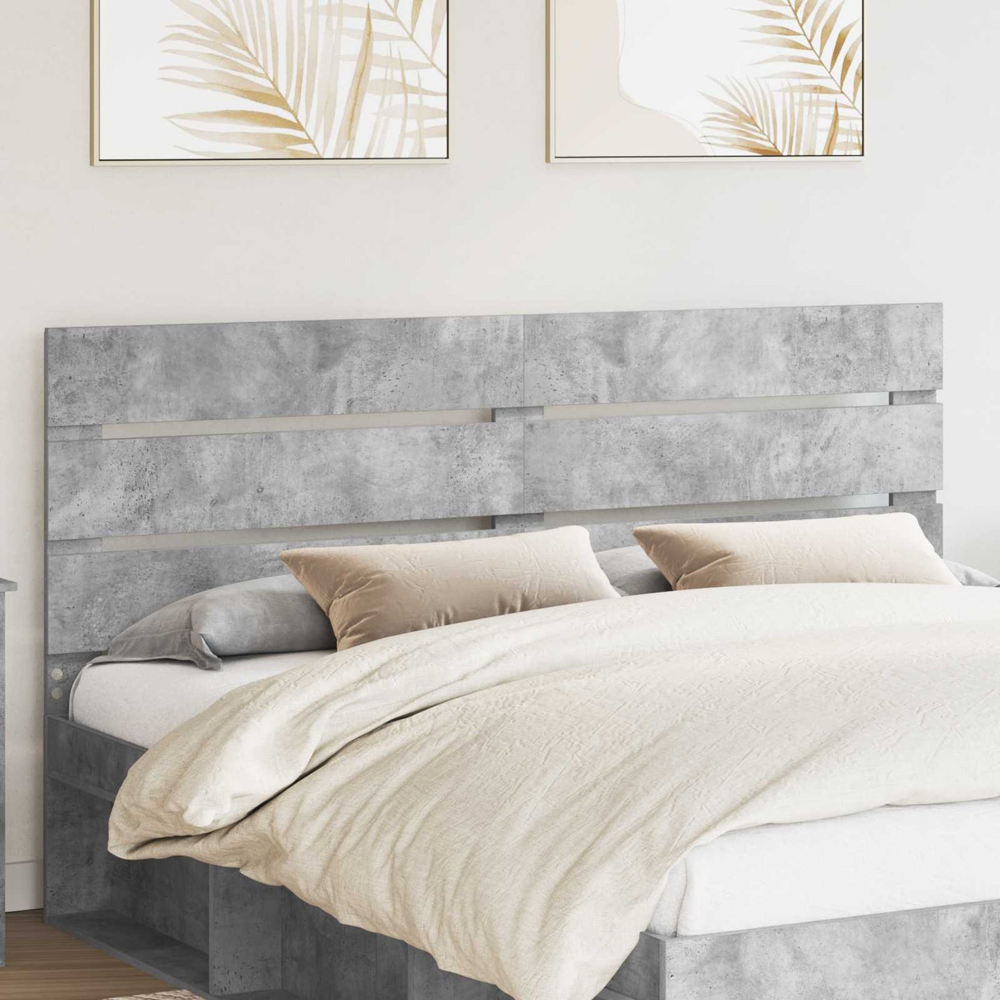 Headboard Concrete Grey Engineered Wood